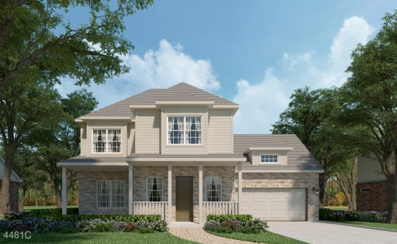 Exterior View With Architectural Details at The Residences at Rayzor Ranch, Denton