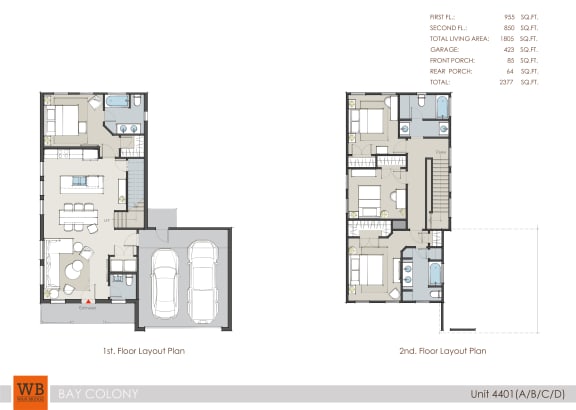 Floor Plan  4401 Floor Plan at Bay Colony West, League City, 77539