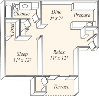 Floor Plan  Cozy Terrace