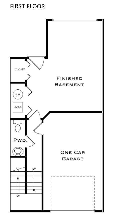Floor Plan  3 Bedroom Townhome