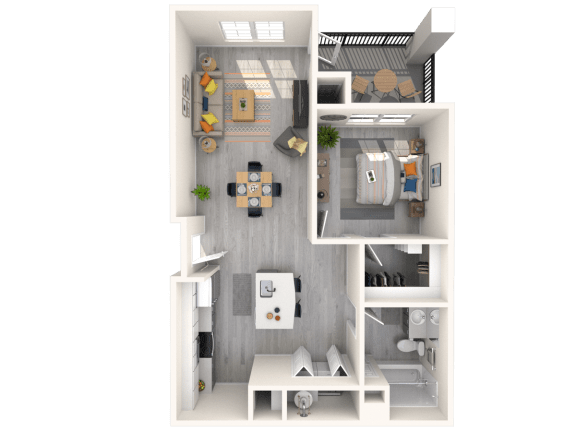 Zone Westgate Apartments A2 Floor Plan