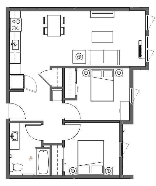 Floor Plans of Crescent Court Apartments in Portland OR