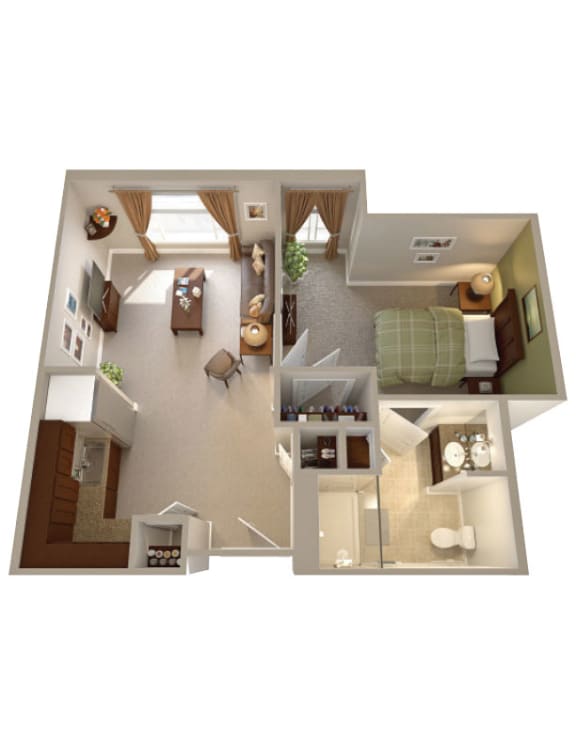 Studio, 1 and 2 Bedroom Senior Living in Edmond, OK The Veraden