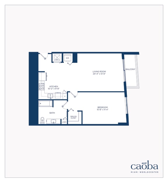 A5 Floor Plan at Caoba Miami Worldcenter, Miami
