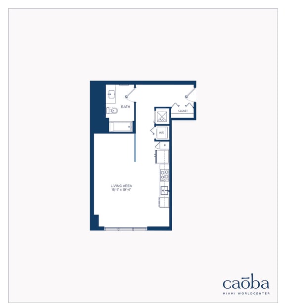 S15 Floor Plan at Caoba Miami Worldcenter, Miami, Florida