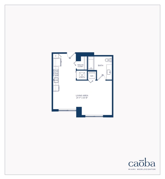 S8 Floor Plan at Caoba Miami Worldcenter, Miami, FL