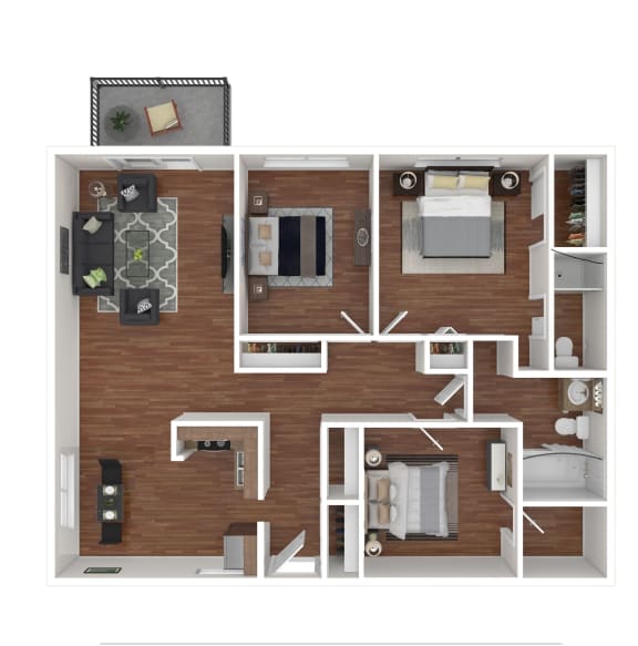 Floor Plans of Beverly Grove Apartments in Portland, OR