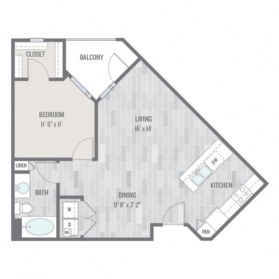 A2 Floor Plan at Audere Apartments, Phoenix