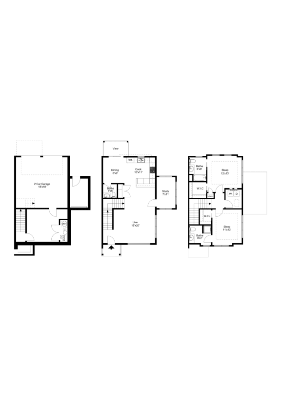 The Marshall Floor Plan at One Glenn Place, Fitchburg, WI
