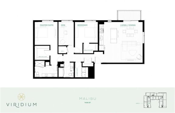 Floor Plan  Malibu - Penthouse