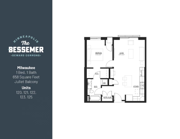 Milwaukee-juliet Floor Plan at The Bessemer at Seward Commons, Minnesota