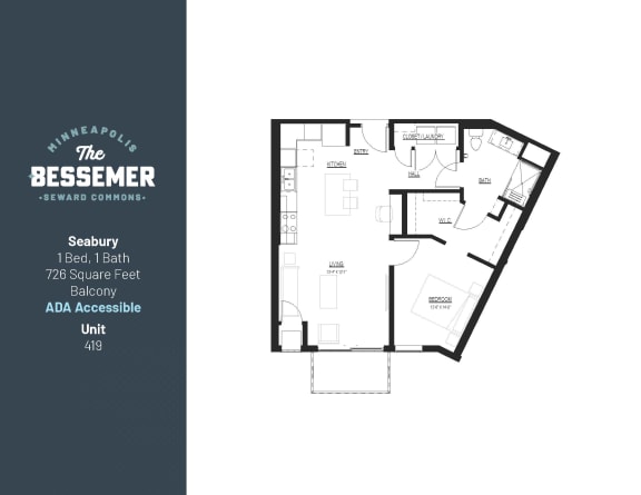 Floor Plan  Seabury-ADA Floor Plan at The Bessemer at Seward Commons, Minneapolis, MN, 55404