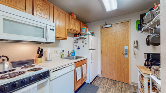 two bedroom apartment with full kitchen