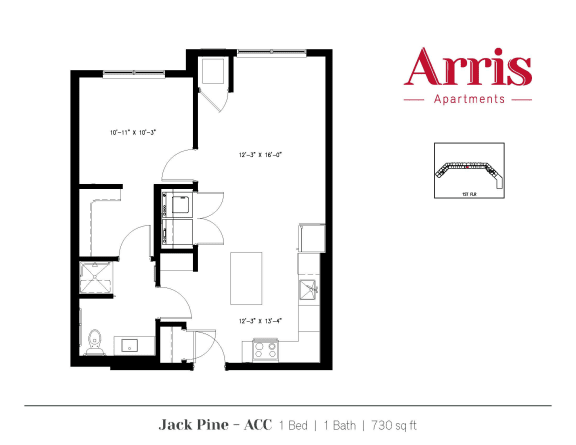 JackPine-ACC Floor Plan at Arris Apartments - Opening August!, Minnesota, 55044