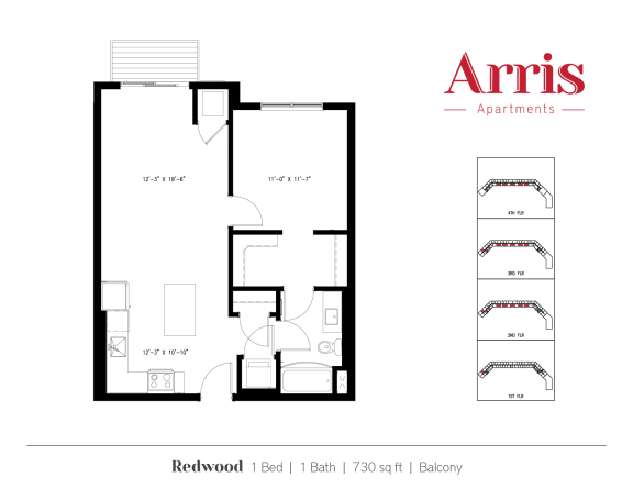 Redwood Floor Plan Redwood Floor Plan at Arris Apartments - Opening August!, Lakeville