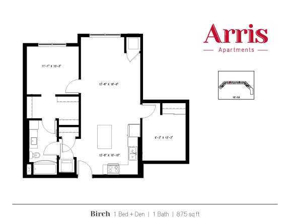 Birch Floor Plan at Arris Apartments - Opening August!, Minnesota, 55044