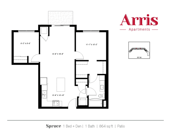 Spruce Floor Plan at Arris Apartments - Opening August!, Lakeville, MN, 55044