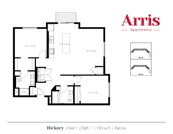 Hickory Floor Plan at Arris Apartments - Opening August!, Lakeville, MN, 55044