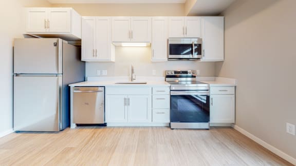 Electric Range In Kitchen at Arris Apartments - Now Open!, Lakeville, Minnesota