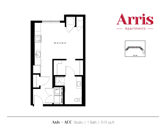 Floor Plan  Ash Floor Plan at Arris Apartments - Opening August!, Minnesota