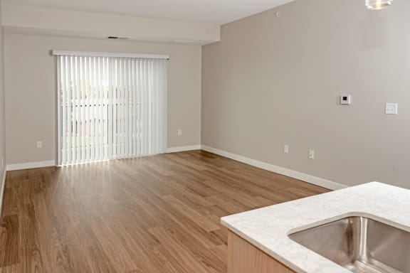 Wood Floor Living Room at Grove80 Apartments, Cottage Grove, MN
