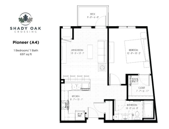 Floor Plan  Pioneer - A4 Floor Plan at Shady Oak Crossing, Minnetonka, 55343