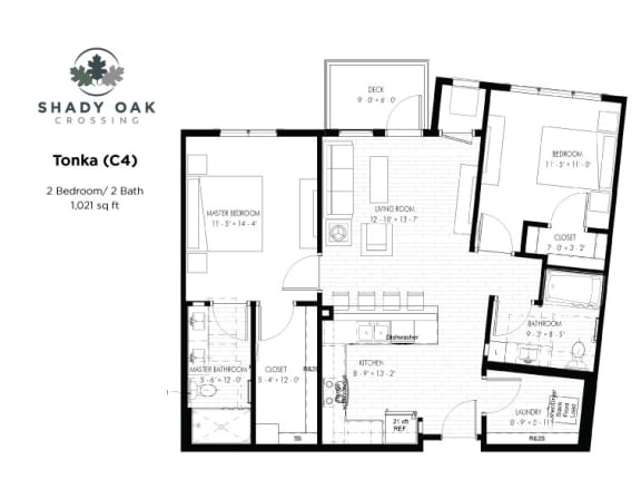 Tonka - C4 Floor Plan at Shady Oak Crossing, Minnetonka, MN