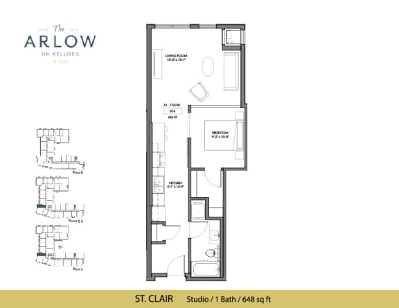Floor Plan  0 Bedroom 1 Bathroom Floor Plan at The Arlow on Kellogg, St Paul