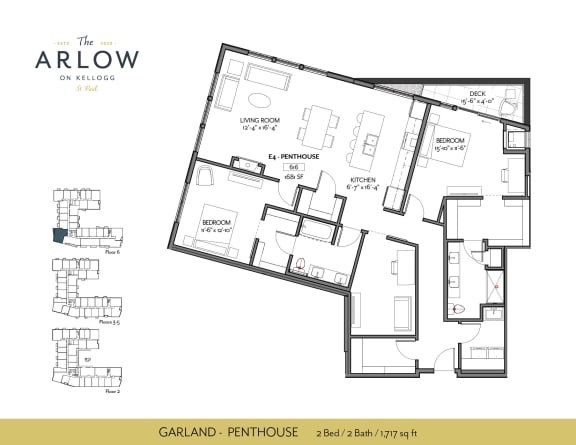 Garland Floor Plan at The Arlow on Kellogg, St Paul, 55102