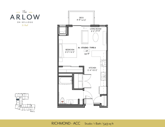 Richmond ACC Floor Plan Richmond ACC Floor Plan at The Arlow on Kellogg, Minnesota