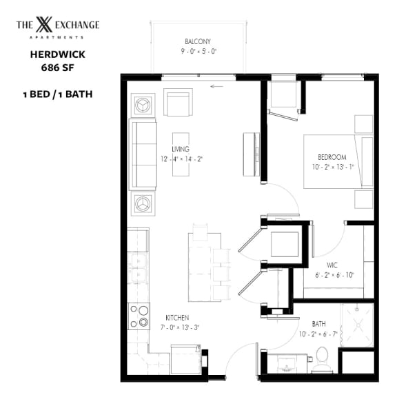 Studio, Alcove, 1 & 2Bedroom Apartments in New Brighton The Exchange