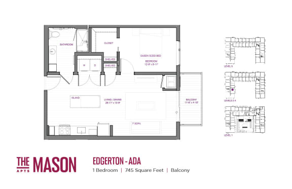Edgerton ADA Floor Plan at The Mason, St. Paul