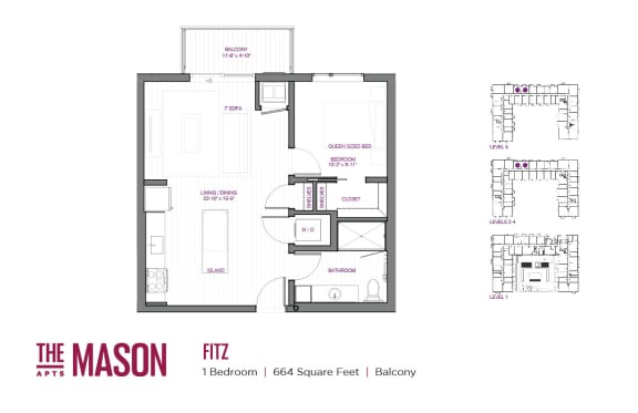 Fitz Floor Plan at The Mason, Minnesota, 55114
