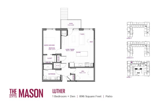 Luther Floor Plan at The Mason, St. Paul, MN, 55114
