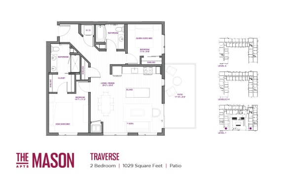 Traverse Floor Plan at The Mason, St. Paul