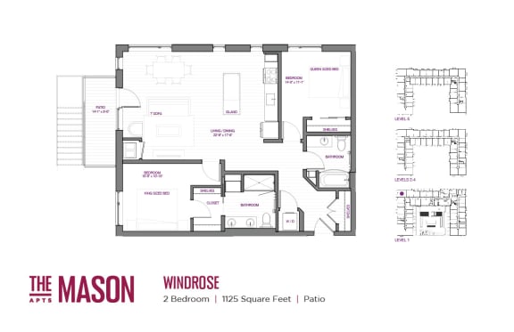 Floor Plan  Windrose Floor Plan at The Mason, St. Paul, MN, 55114