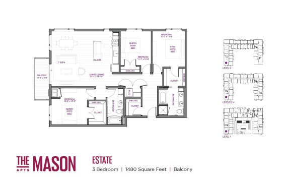 Estate Floor Plan at The Mason, St. Paul, Minnesota