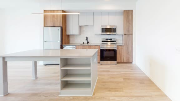 Fully Equipped Kitchen With Ample Storage at The Mason, St. Paul, MN