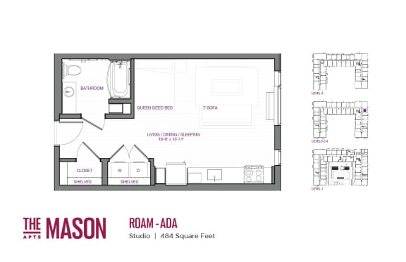 Roam ADA Floor Plan at The Mason, St. Paul