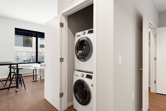 Washer and Dryer in Apartment at Viridium, Minneapolis, Minnesota