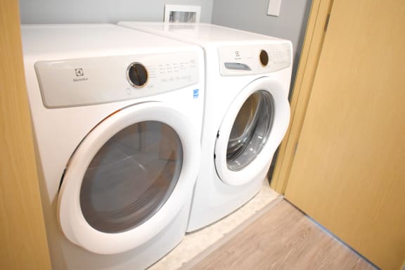 in unit washer and dryer at Manor Way Apartments in Everett, WA