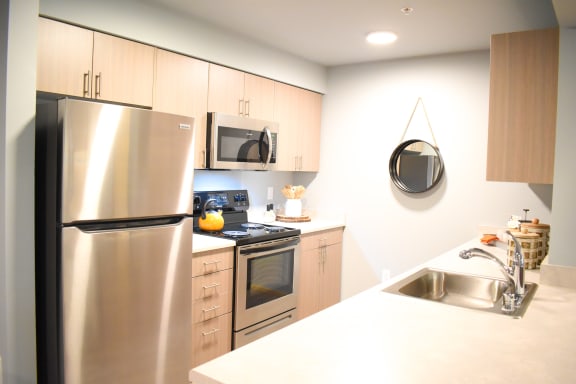 fully equipped kitchen  at Manor Way Apartments in Everett, WA 98204