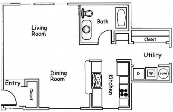  Floor Plan 0 Bedroom, 1 Bath