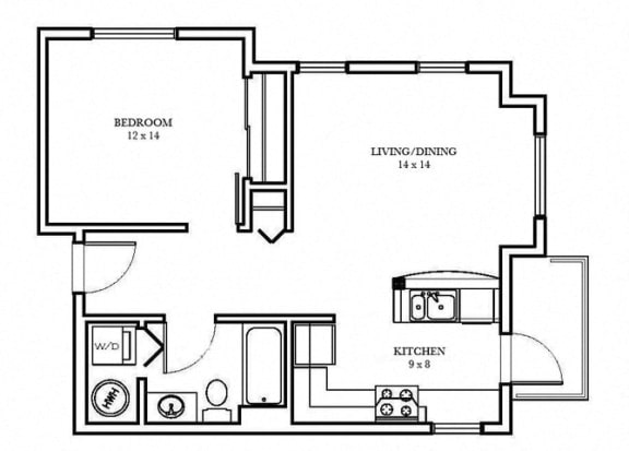  Floor Plan 1 Bedroom 1 Bath Carriage House