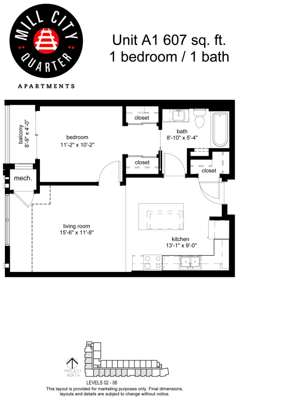 Floor Plans of Mill City Quarter in Minneapolis, MN