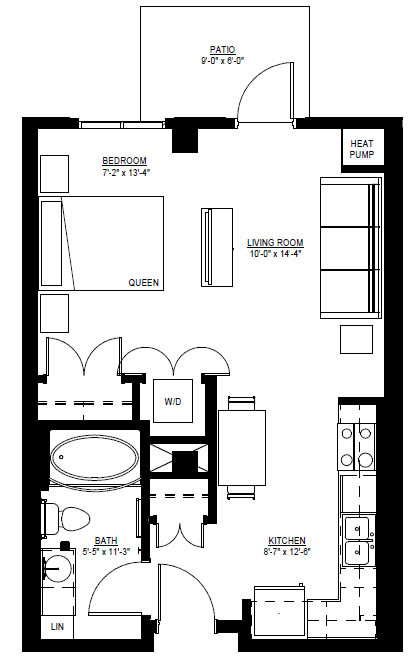 Floor Plan  1500 Nicollet_Studio Floor Plan