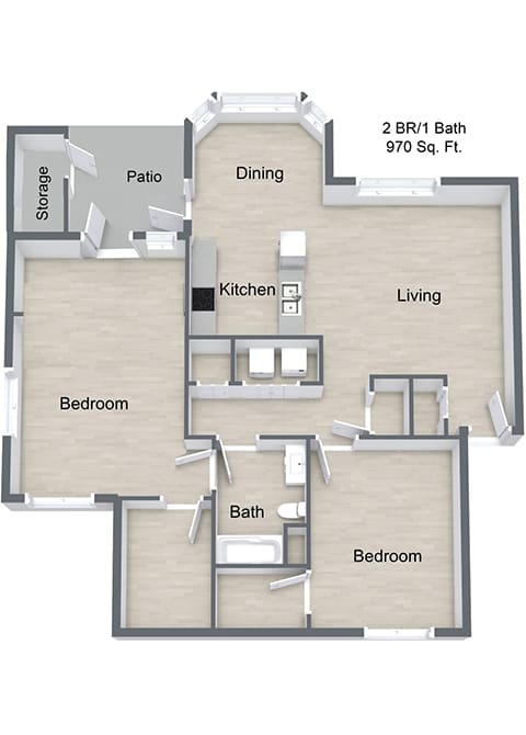 Balmoral_2 Bedroom Floor Plan