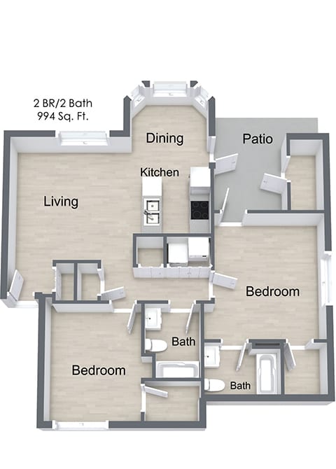 Balmoral_2 Bedroom Floor Plan