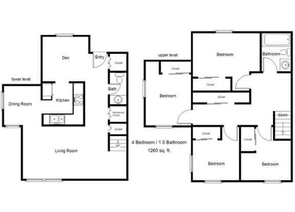 Cedar Hills_4 Bedroom Floor Plan