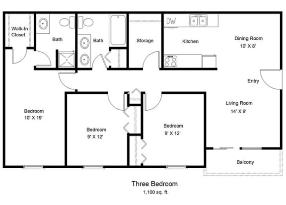 3 Bedroom Floor Plans